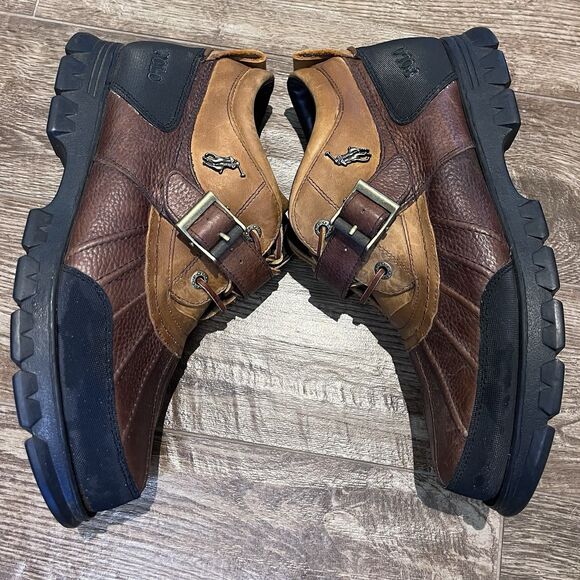 POLO Ralph Lauren Dover III Boots Men's Size 13 D Leather Duck - Picture 2 of 16